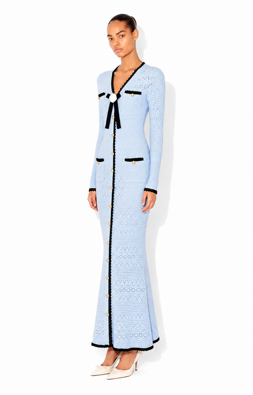 Colette Contrast Knit Maxi Dress