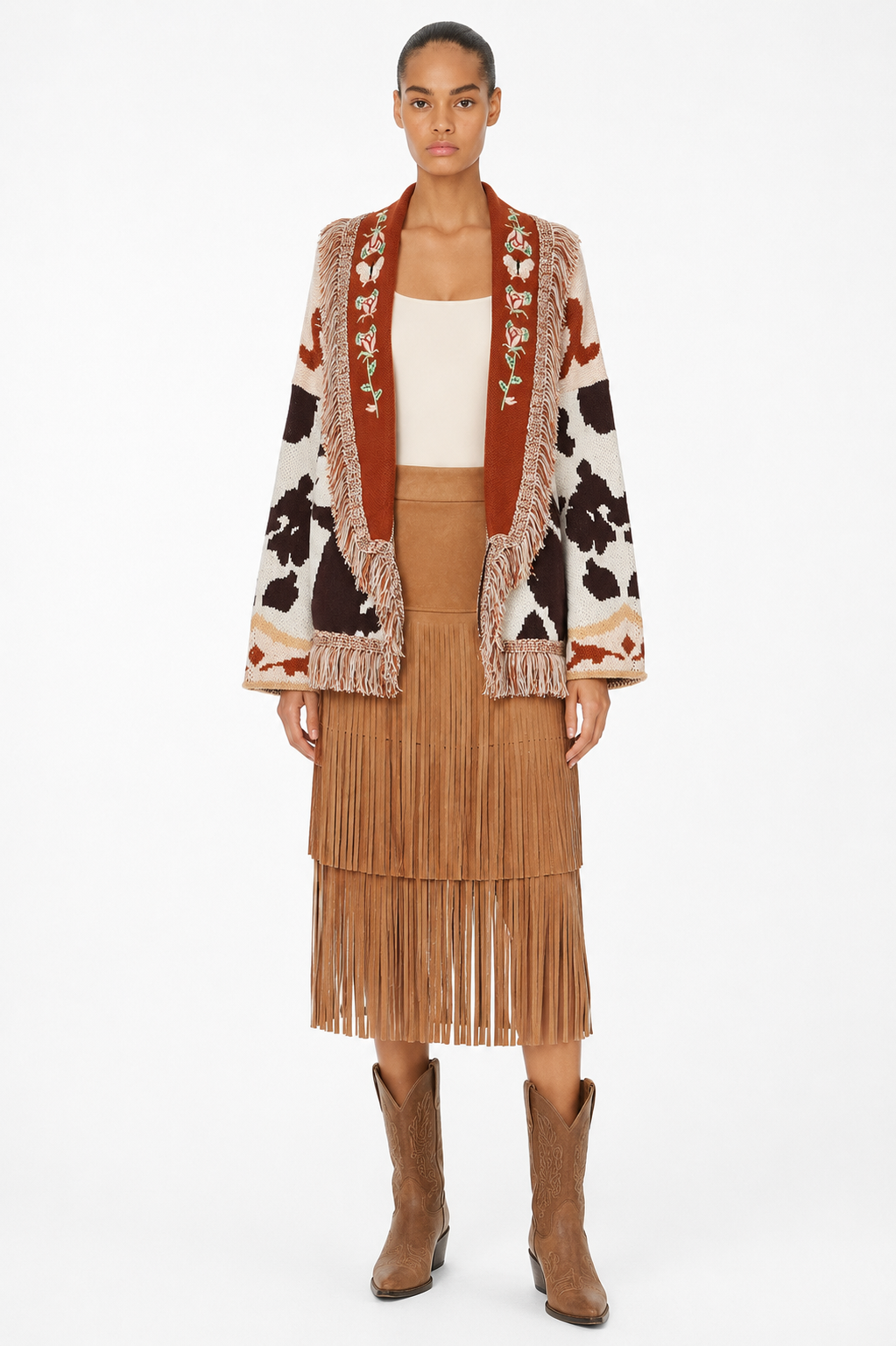 Tamara Fringe Knit Jacket
