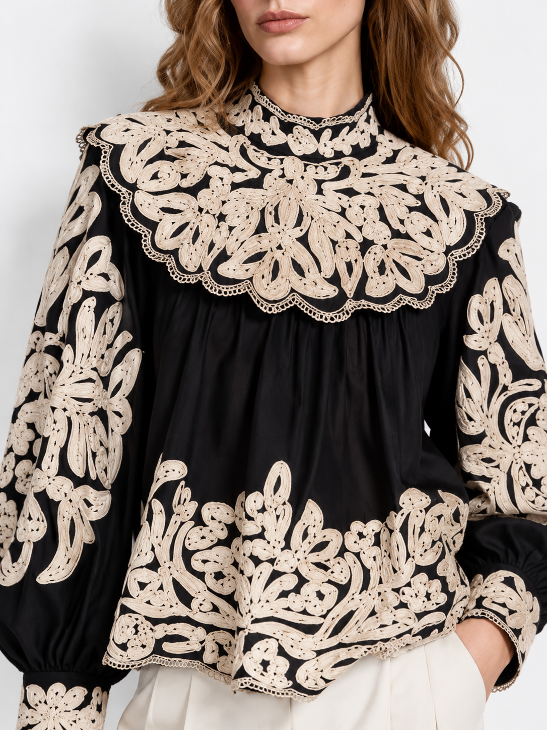 Céline Embroidered Blouse