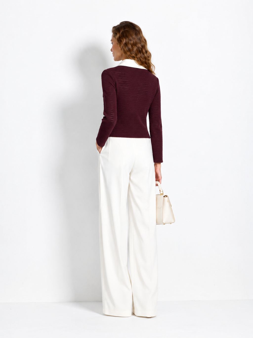 Gina Knit Cardigan – Burgundy