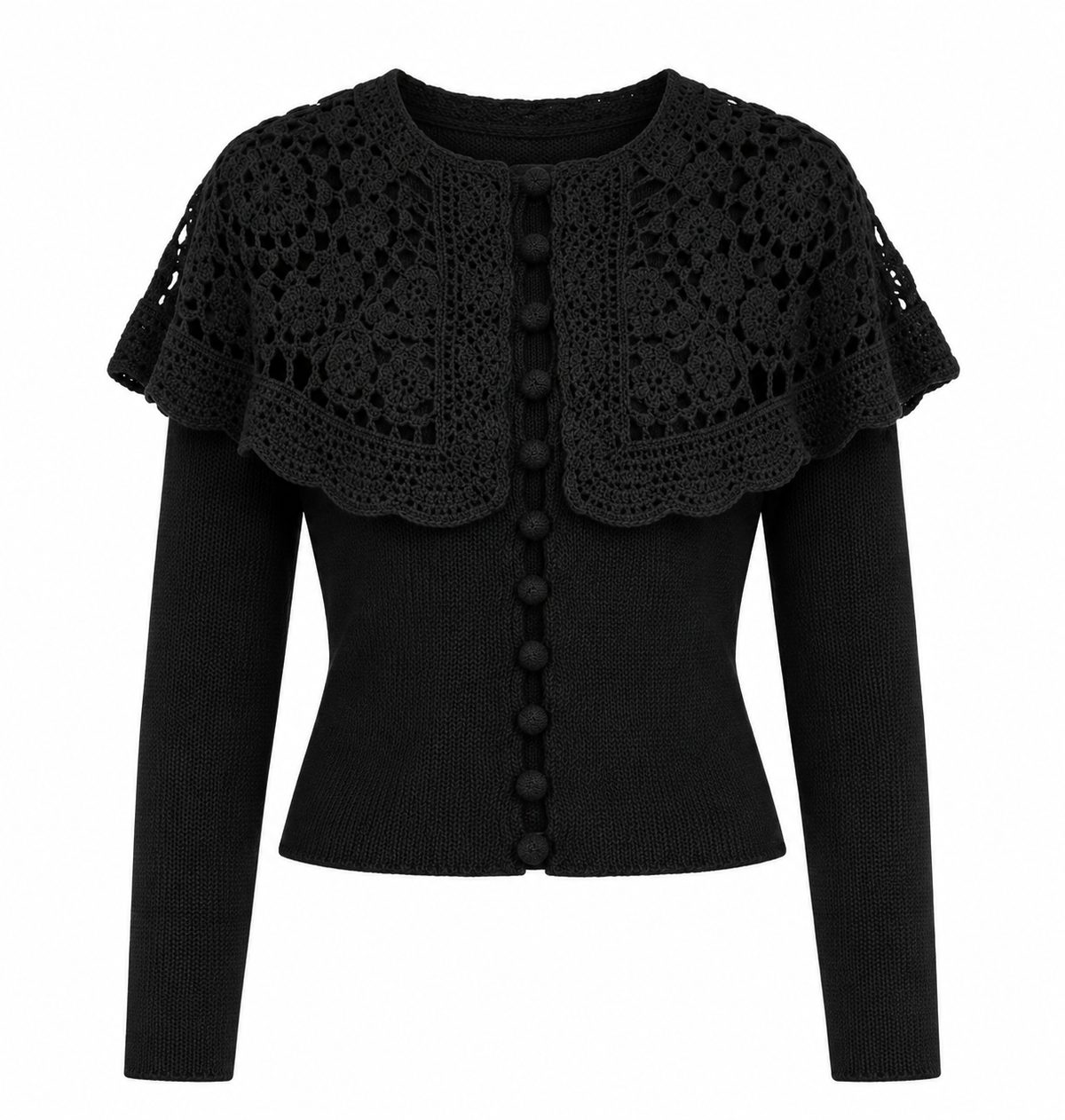 Mina Crochet Collar Cardigan