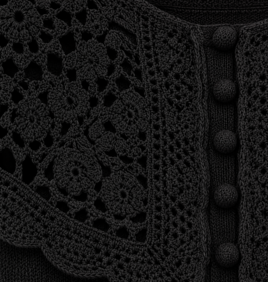 Mina Crochet Collar Cardigan